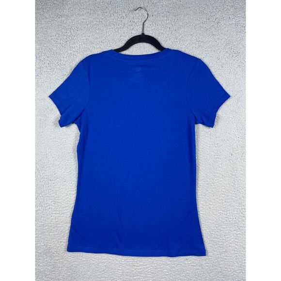 NHL New York Rangers Women's Blue V Neck Shirt Size S - Picture 2 of 7